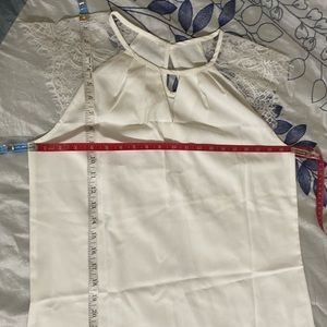 No Brand White Blouse with Lace Sleeves New without Tag